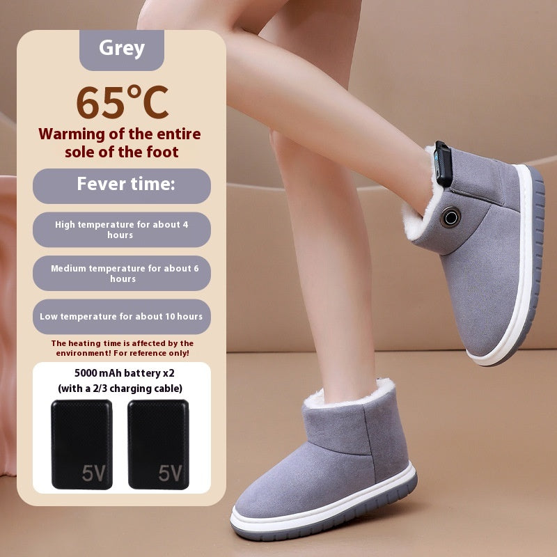 Scarpe riscaldanti in cotone elettriche Valstrend per inverno, con caricatore e design per casa e ufficio.