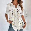 Camicia femminile Valstrend con colletto a revers, maniche corte e stile elegante, ideale per look casual e professionale.