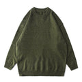 Autumn Retro College Style Pullover Sweater Loose All-match Solid Color Knitted Bottoming Shirt For Boys And Girls