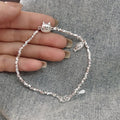 Bracciale in argento con piccoli pezzi di design a forma di pesce, di un anno, marca Valstrend shop