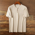 T-shirt estivo a maniche corte da uomo Valstrend, stile retrò americano, tessuto leggero e comodo, colore chiaro e design casual