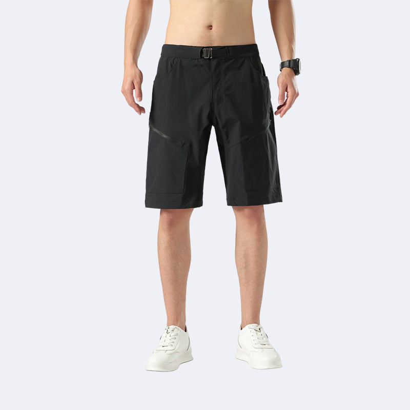 Pantaloncini uomo Valstrend sportivi da esterno, larghi e traspiranti, con più tasche e stile dritto, ideali per attività all'aperto
