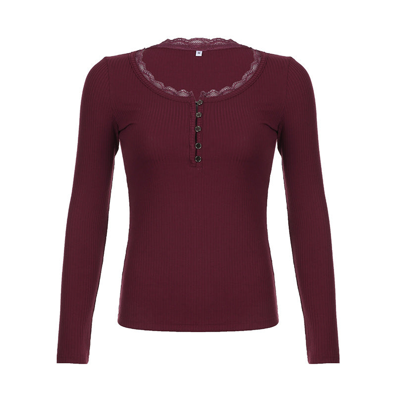 Camicia slim fit con maniche lunghe e cuciture in pizzo americano, modello con bottoni frontali, marchio Valstrend shop