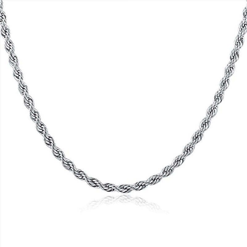 Collana a catena in canapa per uomo, stile twist, di Valstrend shop, con dettagli della catena e design artigianale.