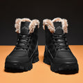 Scarpe invernali oversize Valstrend, stivaletti di cotone con tacco alto e dettagli in velluto, ideali per neve e freddo.