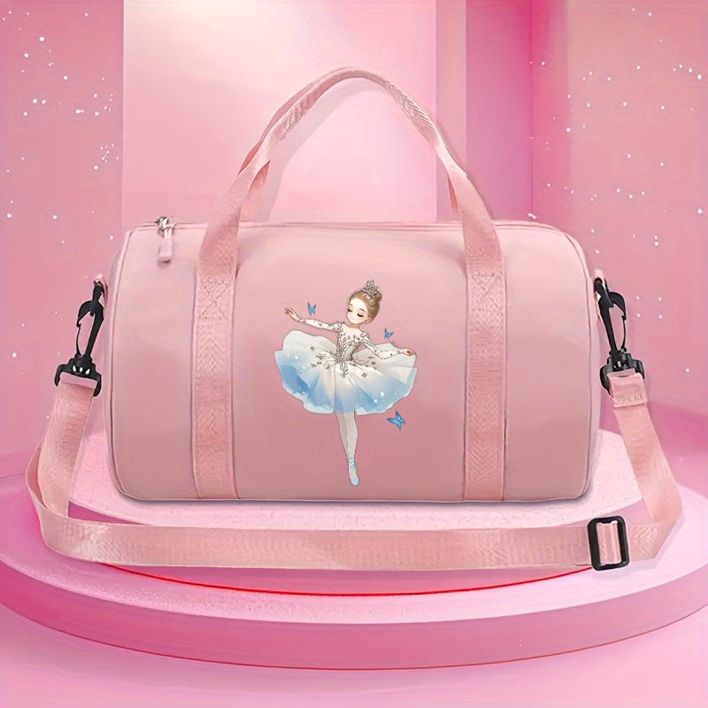 Borsa leggera in nylon rosa Valstrend, tote preppy con tracolla regolabile, chiusura con zip, rivestimento in poliestere, uso quotidiano.