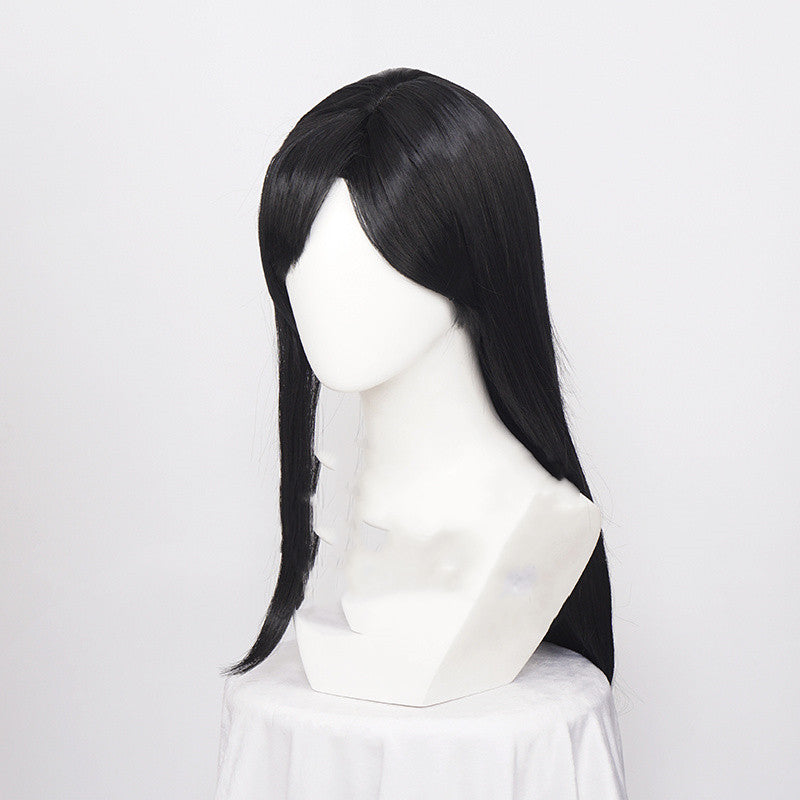 Capelli di seta neri da donna, lunghezza 1 metro, alta temperatura, in stile parrucca, di marca Valstrend Shop.