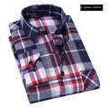 Camicia casual da uomo a quadri brushed a maniche lunghe Valstrend, stile informale e comodo, tessuto morbido e caldo.