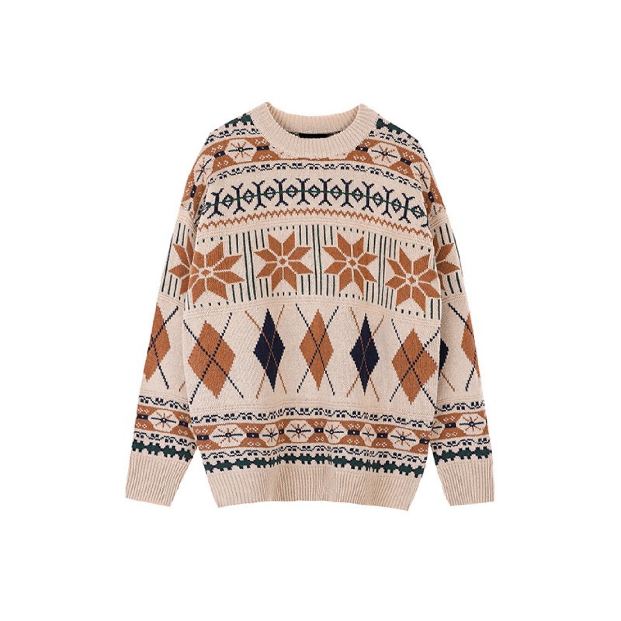 Abbigliamento natalizio in stile nordico per coppie, maglioni e vestiti di lana con motivi tradizionali, marca Valstrend shop