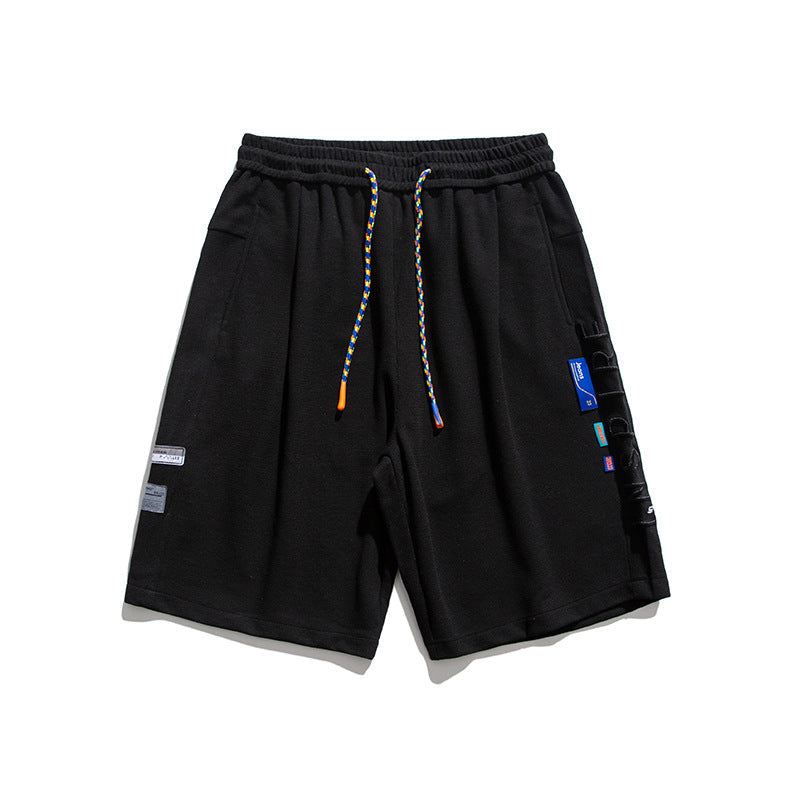Pantaloncini sportivi da uomo Valstrend, pantaloni casual larghi con cintura a corda, tessuto leggero e comodo per il tempo libero