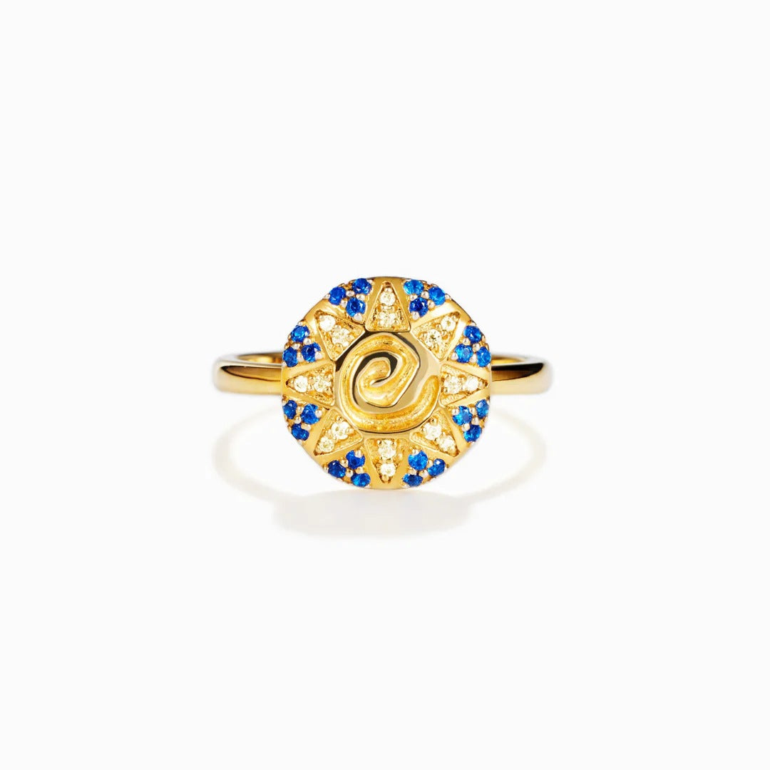 S925 Sterling Silver Bright Sunshine Simple Forefinger Ring