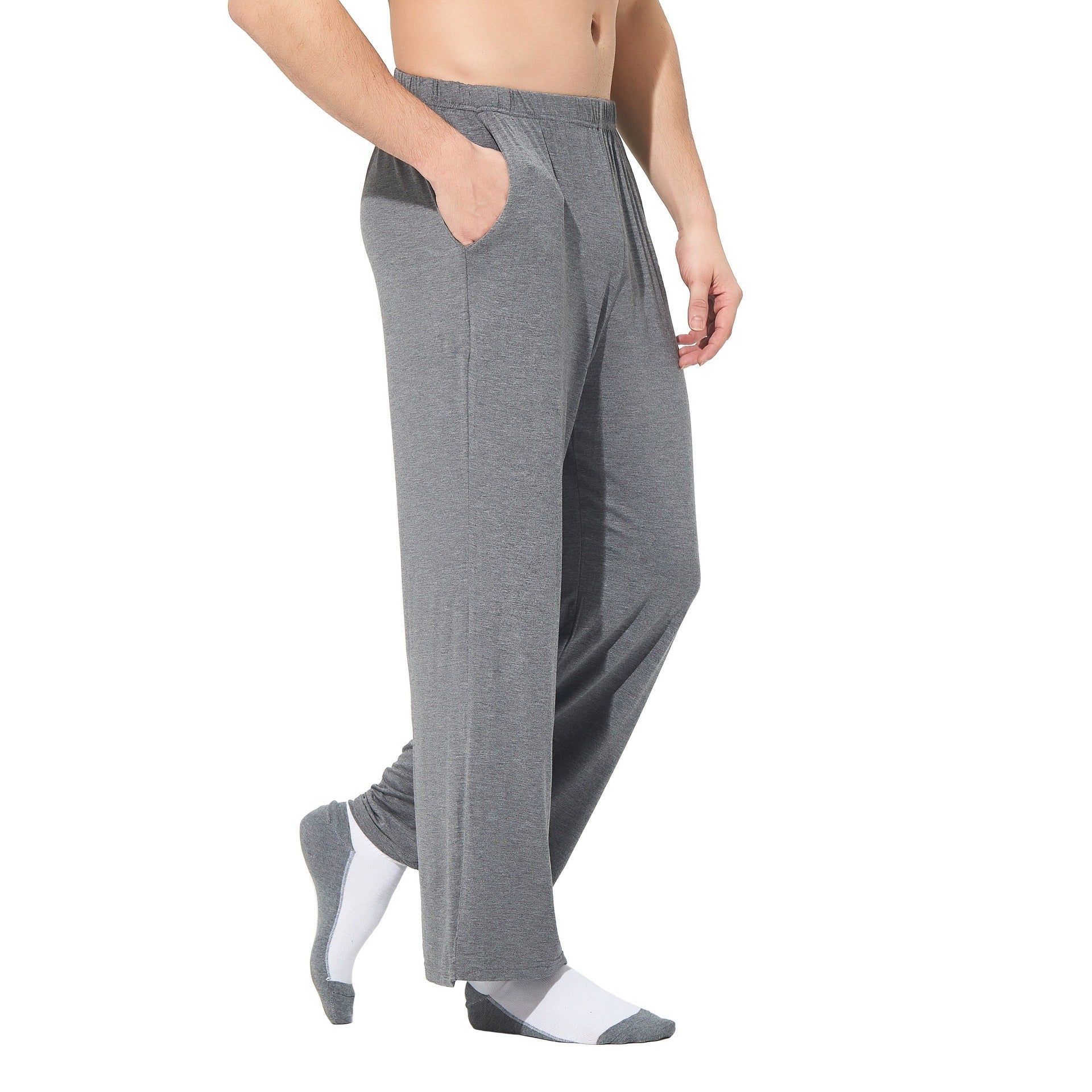 Pantaloni da uomo Valstrend, pantaloni da soggiorno sottili e larghi, taglie forti, pantaloni comodi per casa