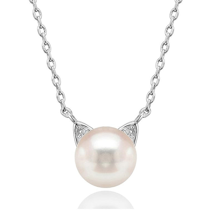 Collana di perle con orecchie di gatto in stile fashion Valstrend, elegante e decorativa per accessori moda.