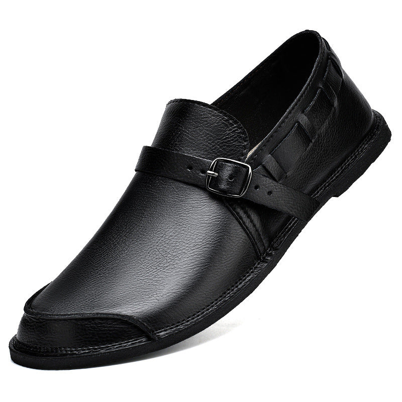 Scarpe casual da uomo Valstrend in pelle con suola morbida, calzatura quotidiana elegante e confortevole