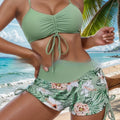 Costume da bagno bikini due pezzi europeo e americano Valstrend, top e slip con stampa colorata e design elegante.