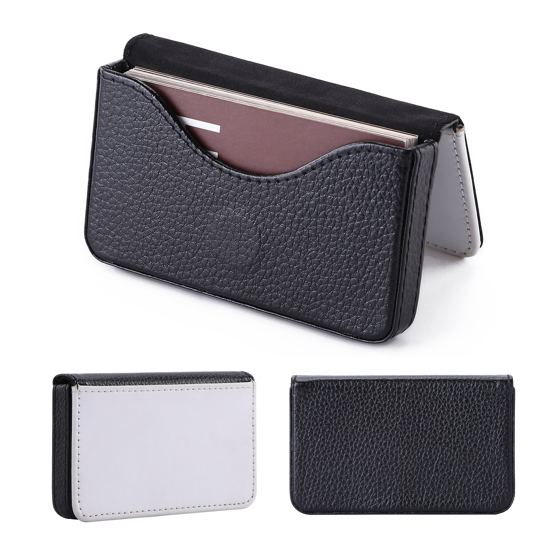 Portafoglio donna Valstrend shop, porta carte sublimazione fissa, in bianco con tasche multiple e finitura liscia.