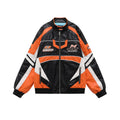 American Retro Motorcycle Embroidered Baseball Jersey