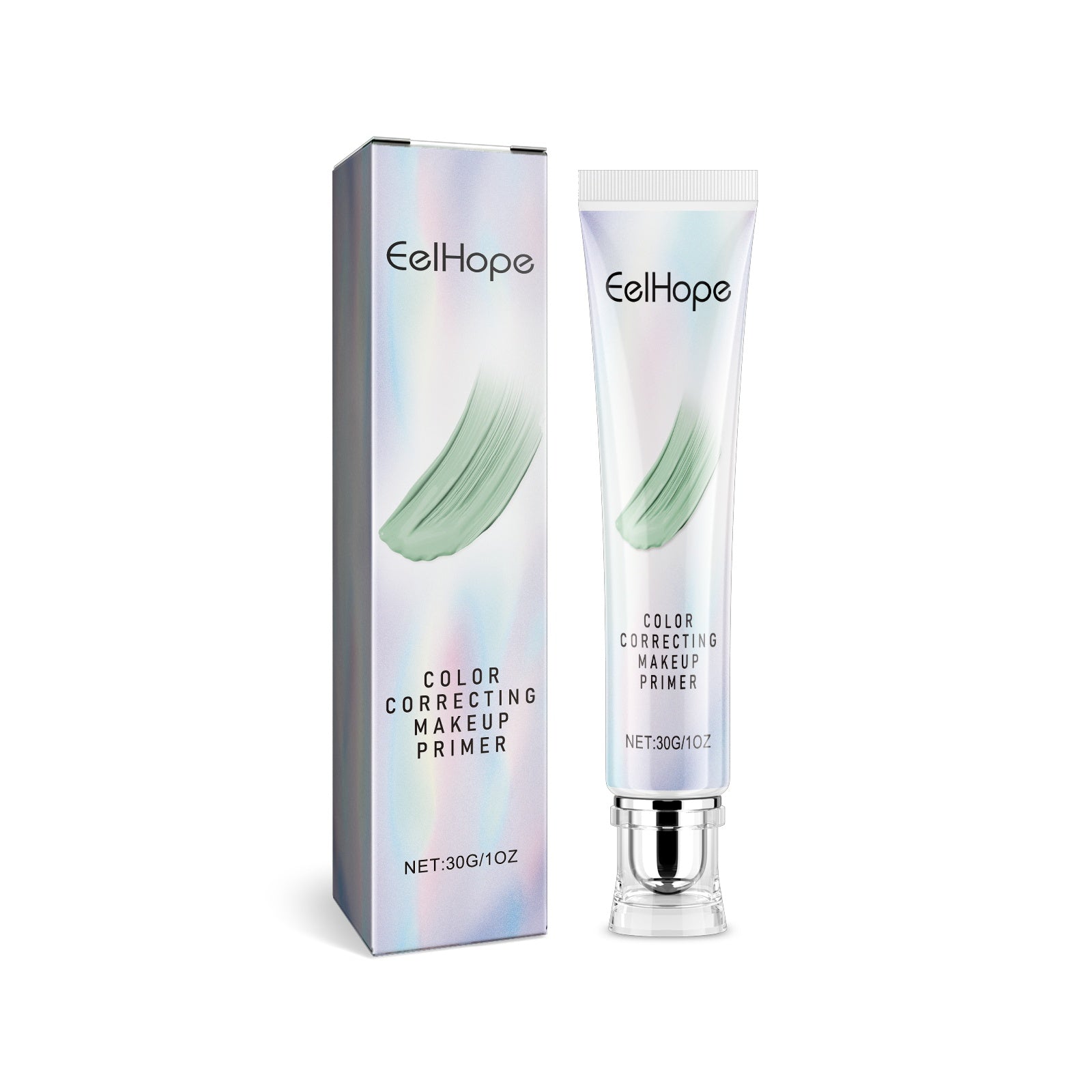 Primer viso correttore colore Valstrend per rendere l'incarnato omogeneo e luminoso, in confezione da 30 ml.