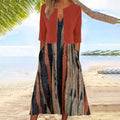 Women's Two-piece Floral Floral Set Long Dress