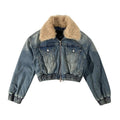 Top donna trapuntato in denim Valstrend, stile versatile e alla moda, con dettagli cuciti e vestibilità comoda.