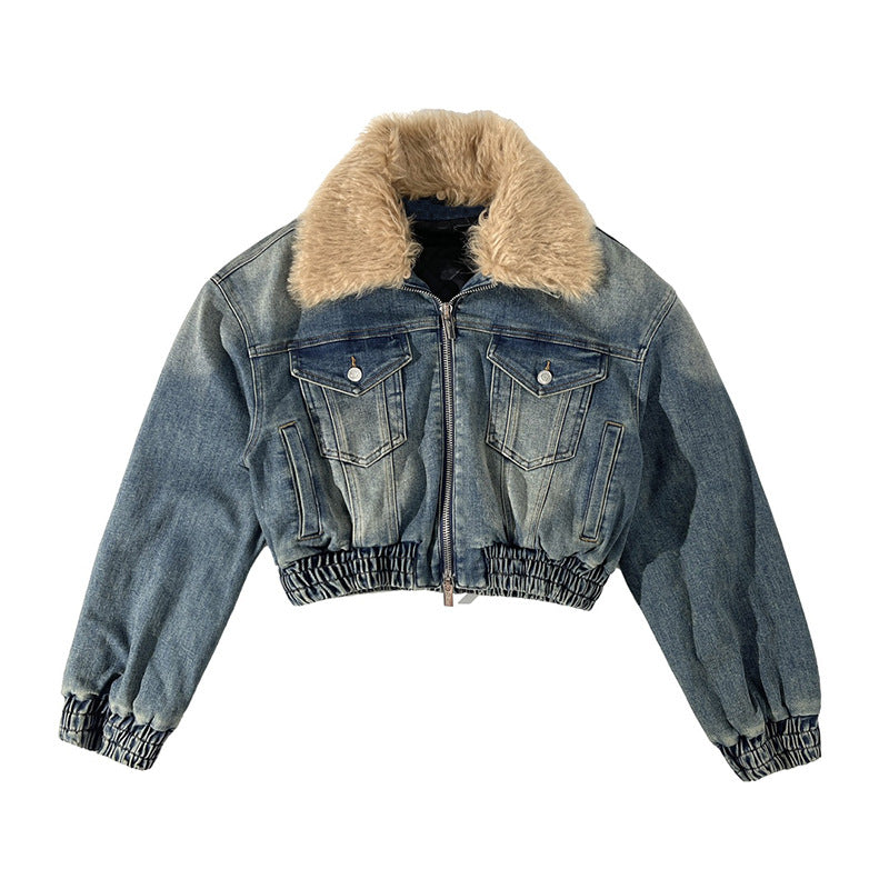 Top donna trapuntato in denim Valstrend, stile versatile e alla moda, con dettagli cuciti e vestibilità comoda.