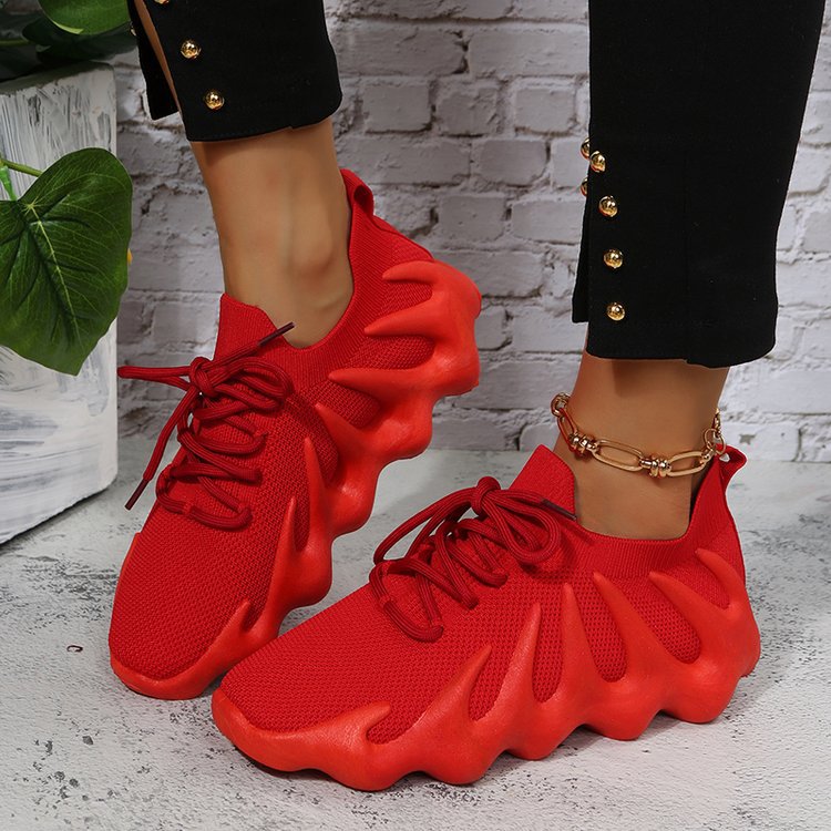 Scarpe da sneaker Valstrend con suola in gomma, modello a maglia con design a ottopus, adatte a donna e uomo, taglie comode
