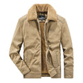 Cappotto imbottito in cotone da uomo Valstrend, con fodera in pile e stile da lavoro americano, caldo e resistente