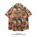 Camicia vintage da uomo Valstrend con maniche corte, tessuto morbido e stile retrò, visibile in dettaglio nell'immagine.