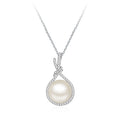 Collana con pendente di perle di conchiglia naturale e bianca, gioiello elegante Valstrend shop con perle di lusso e stile raffinato