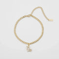 Cavigliera semplice in argento con catena in zirconio incastonato a costellazione, stile delicato e raffinato.