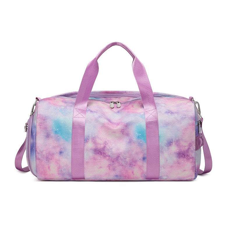 Grande borsa sport Valstrend impermeabile con stampa graffiti, capacità elevata, ideale per fitness e attività all'aperto.