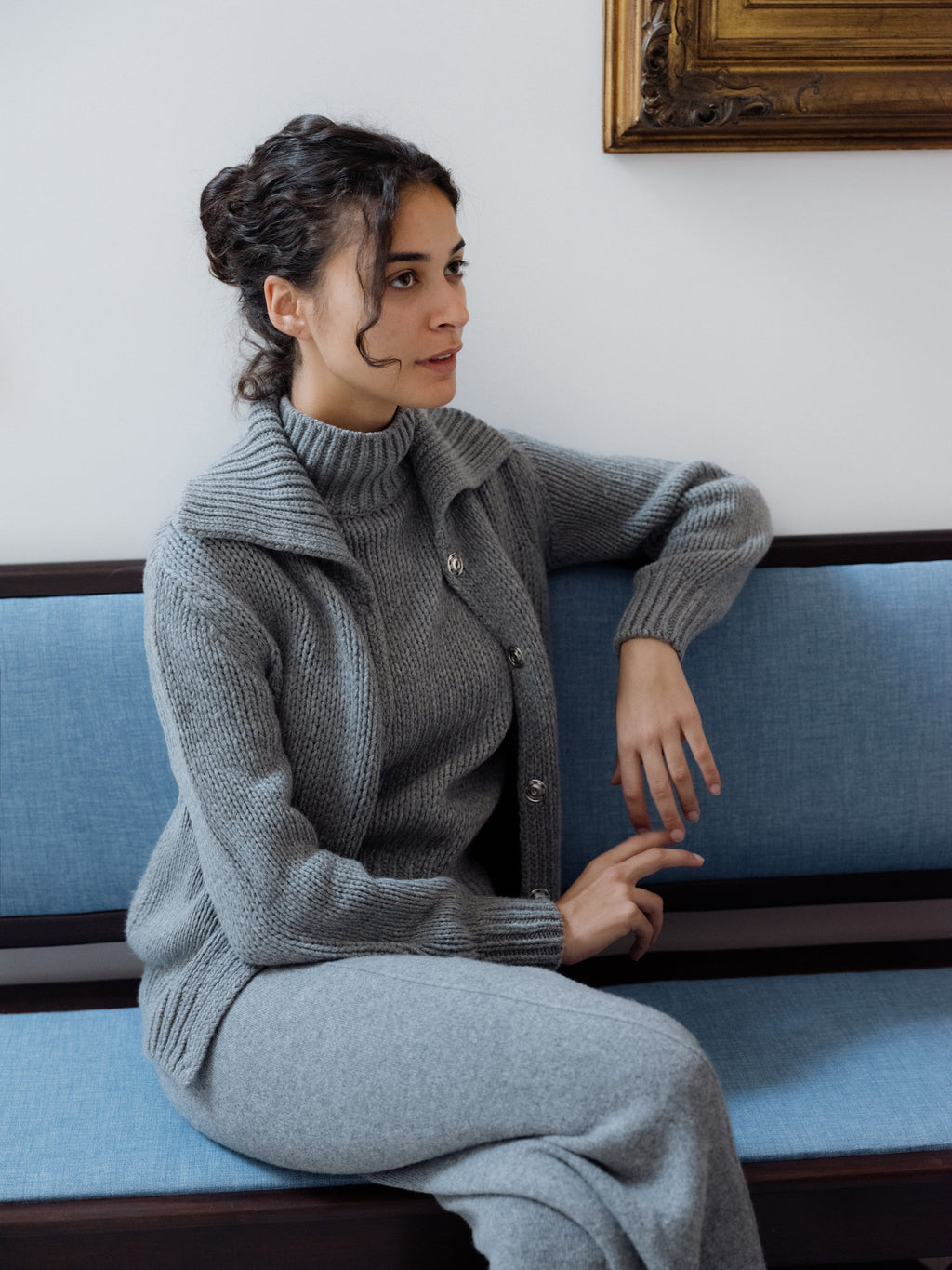 Cashmere Mix Chunky Cardigan
