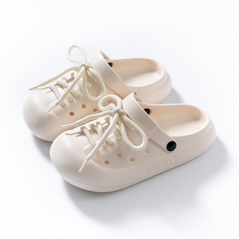 Korean Style EVA Lace-up Closed Toe Sandals