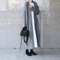 Cardigan lungo a maglia Valstrend, stile semplice e chic con chiusura senza fibbia, ideale per look casual e comodi in stile coreano