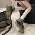 Stivali donna Valstrend con fondo spesso, rivestiti in fleece e cotone spesso, ideali per il freddo, stile robusto e confortevole
