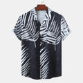 Camicia da uomo in seta ice silk Valstrend, stile leisure, vista frontale con colletto e bottoni, tessuto morbido e elegante.