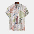 Camicia da uomo plus size Valstrend con stampa digitale a maniche corte, tessuto morbido e design moderno.