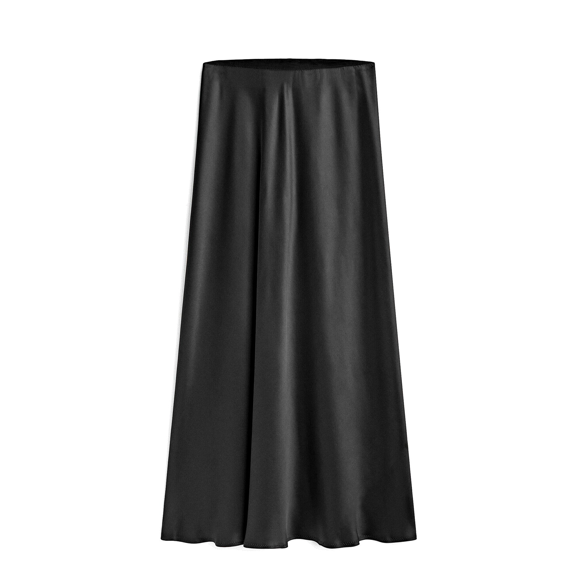 Gonna a vita alta elasticizzata con spacco, gonna donna Valstrend Shop, tessuto morbido e stile moderno.