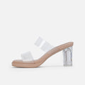 Sandali donna con cinturino alla caviglia, tacco spesso trasparente con cristalli, scarpe con plateau alto Valstrend shop