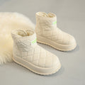 Stivaletti invernali in pile con rivestimento caldo, alta calzata, stile casual, Valstrend shop, scarpe imbottite in cotone