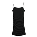 Pure Hot Girl Double Layer Pleating Rubber Band Sling Dress