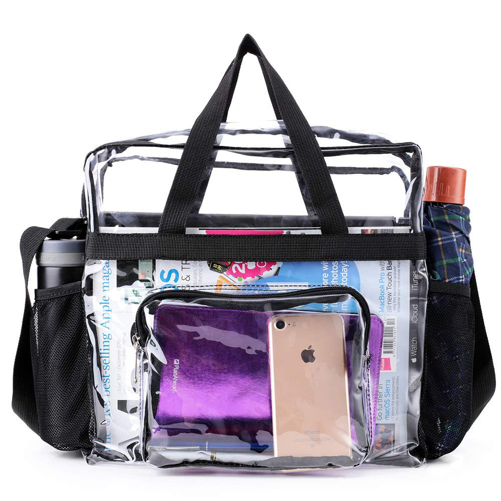 Borsa trasparente in PVC Valstrend, handbag portatile da viaggio, design leggero e resistente, ideale per trasporto e sicurezza
