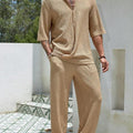 Camicia casual da uomo e pantaloni da pendolare Valstrend, abbigliamento comodo e elegante per il quotidiano.