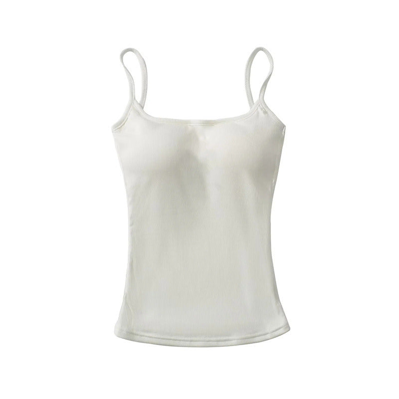 Canotta sottile Valstrend con dopamina Hot Girl, doppio strato e spalline sottili, con coppa superiore e design alla moda.