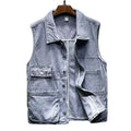 Gilet da lavoro senza maniche con revers, in tessuto resistente, marca Valstrend, adatto per lavoro professionale e casual