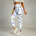 Leggings yoga donna Valstrend con stampa tie-dye senza cuciture, comodi e elasticizzati per esercizio e relax.