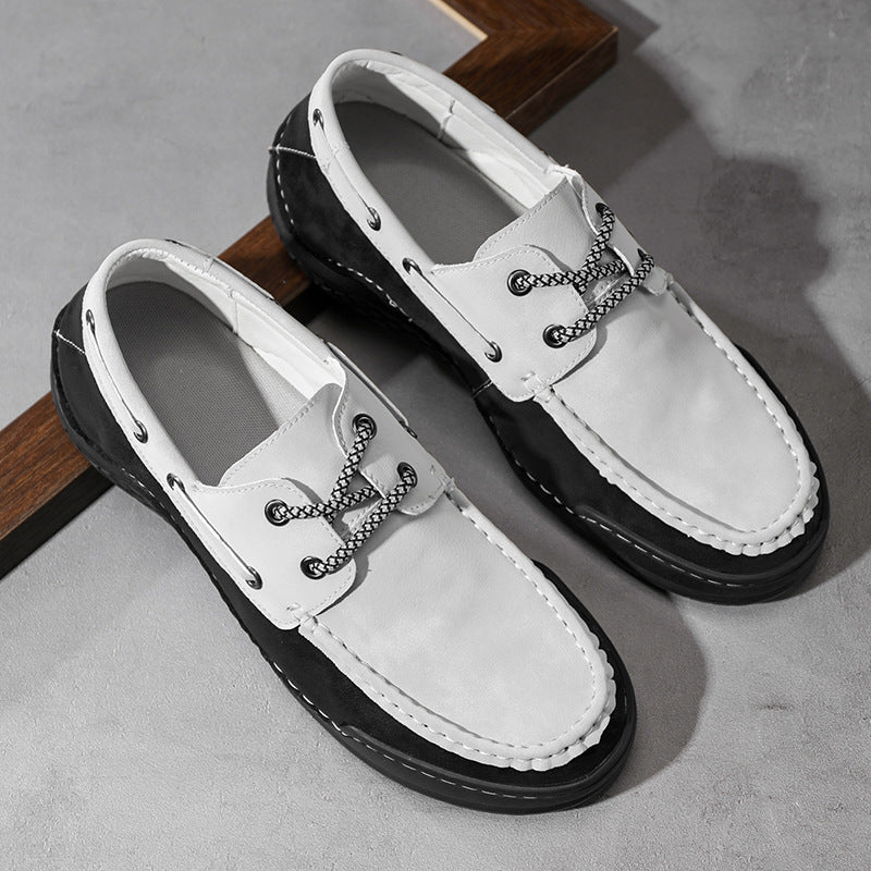 Scarpe da uomo retro di grandi dimensioni Valstrend, colore coordinato, dettagli in primo piano