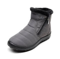 Stivali da neve Valstrend con zip laterale, scarponi mid-calf waterproof e a taglia grande, con suola larga e resistente.