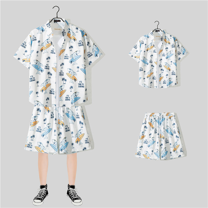 Camicia estiva con stampa a maniche corte Valstrend, leggero completo elegante in tessuto sottile e traspirante.
