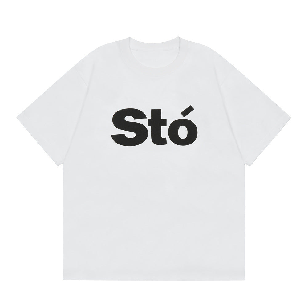 Letter Print Short-sleeve Summer Men's